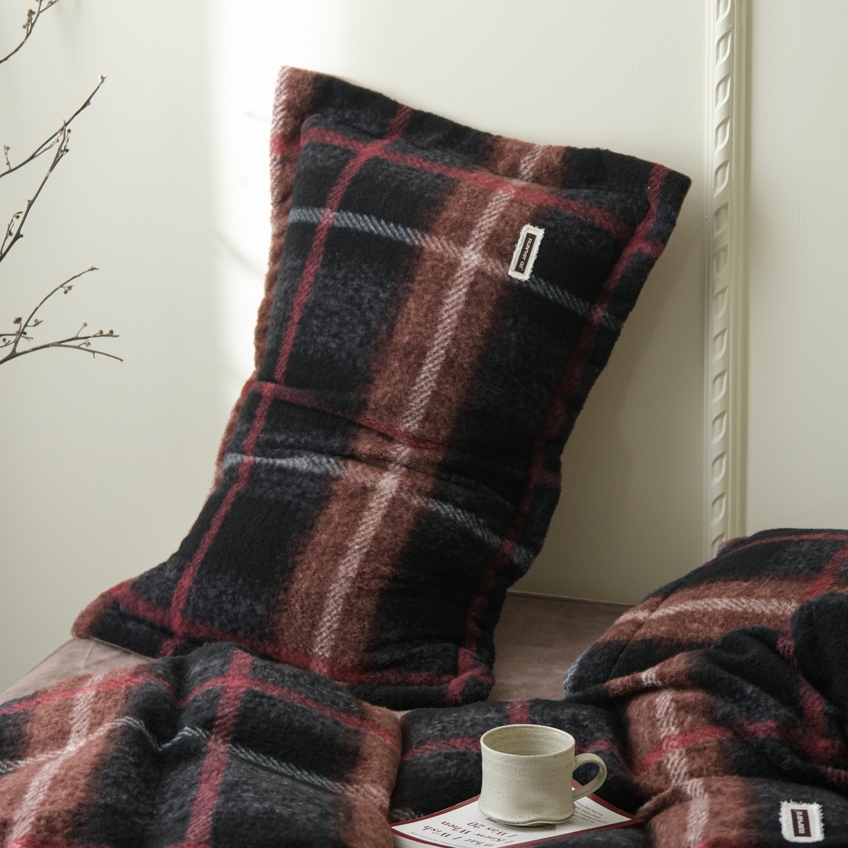 91家纺网 家纺一手货源 找家纺 庭笙 2025新款保暖加厚羊呢绒牛奶绒四件套 品格棕