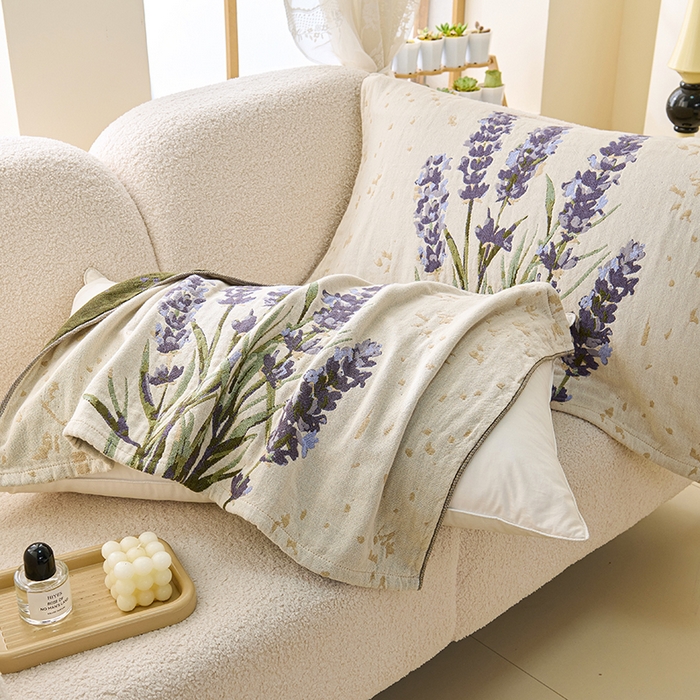 91家纺网 家纺一手货源 找家纺 （总）棠薇家纺 2025新款纯棉纱布枕巾水洗全棉枕巾色织提花透气排汗预缩水