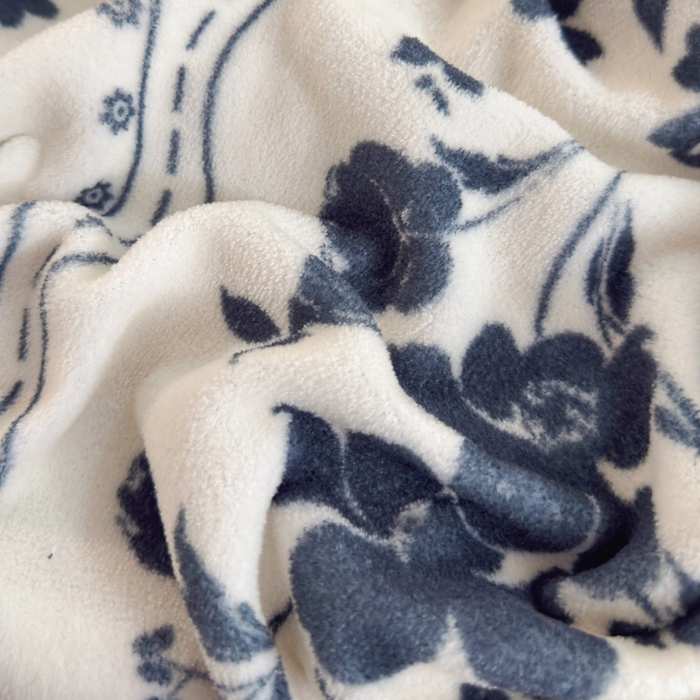 91家纺网 家纺一手货源 找家纺 王朝国际 2026新款高克重牛奶绒印花四件套 青花瓷