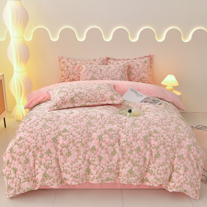 91家纺网 家纺一手货源 找家纺 总-梦之星 2025新款8斤重牛奶绒6D雕花绒四件套法莱水晶金貂