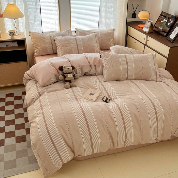 91家纺网 家纺一手货源 找家纺 （总）宜代光年 2025新款全棉纯棉色织提花瑞拉系列四件套