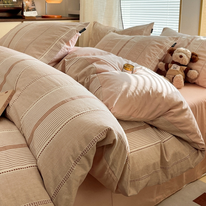 91家纺网 家纺一手货源 找家纺 （总）宜代光年 2025新款全棉纯棉色织提花瑞拉系列四件套