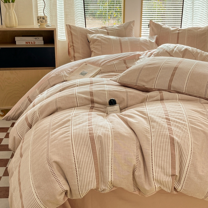 91家纺网 家纺一手货源 找家纺 （总）宜代光年 2025新款全棉纯棉色织提花瑞拉系列四件套