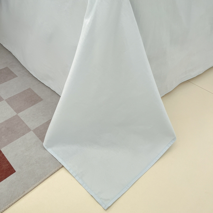 91家纺网 家纺一手货源 找家纺 宜代光年 2025新款全棉纯棉色织提花滚绳款四件套-森韵 森韵-天蓝