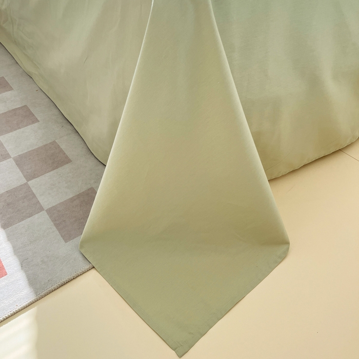 91家纺网 家纺一手货源 找家纺 宜代光年 2025新款全棉纯棉色织提花滚绳款四件套-森韵 森韵-浅绿