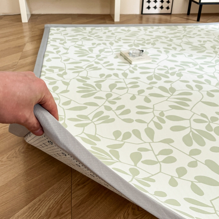 91家纺网 家纺一手货源 找家纺 宜代光年 2025新款冷凝丝提花凉席多功能地垫 凉感叶繁床垫-绿