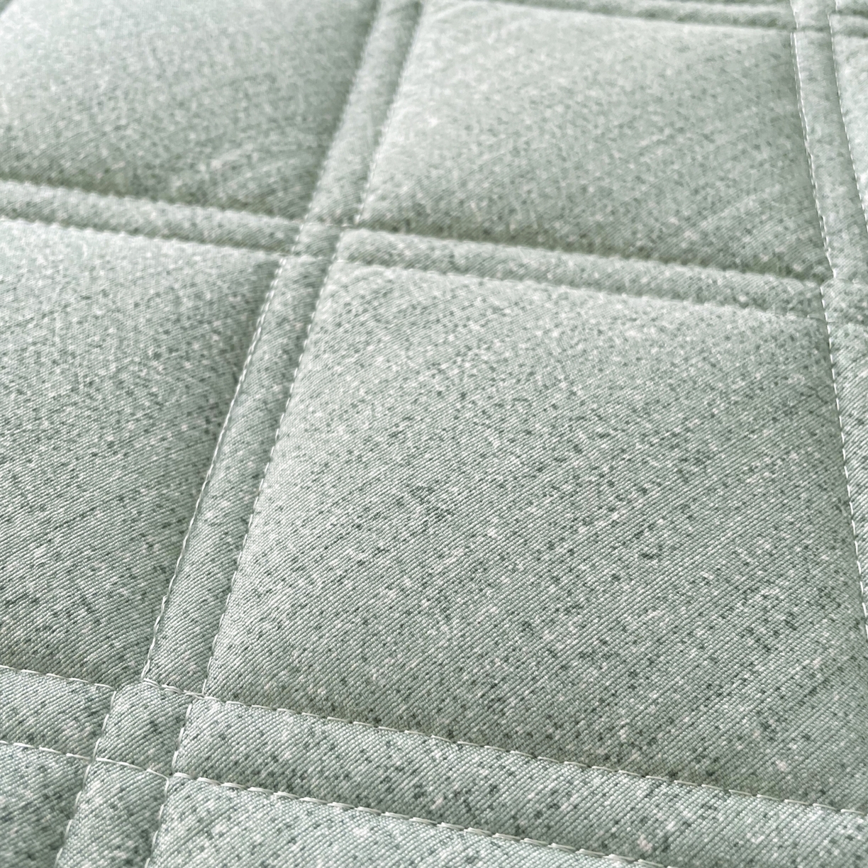 91家纺网 家纺一手货源 找家纺 豪选家纺 2025新款仿亚麻夹棉棉花床笠 青草绿