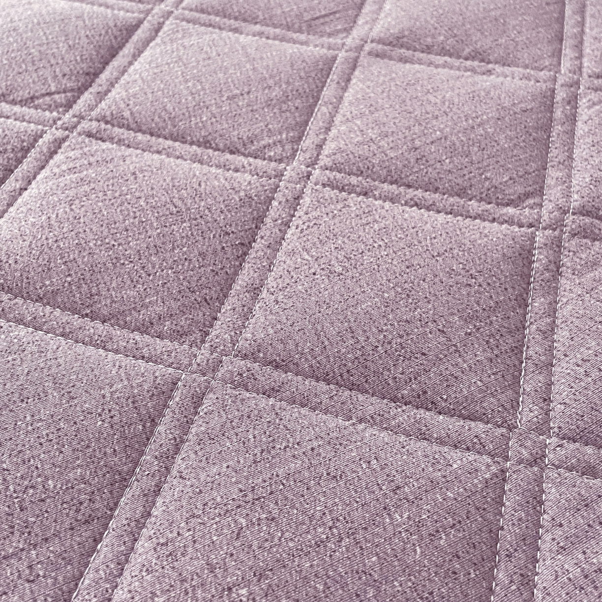 91家纺网 家纺一手货源 找家纺 豪选家纺 2025新款仿亚麻夹棉棉花床笠 木槿紫