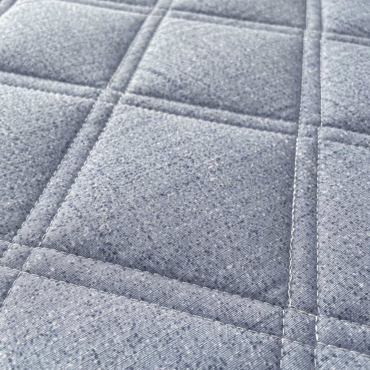 91家纺网 家纺一手货源 找家纺 豪选家纺 2025新款仿亚麻夹棉棉花床笠 水墨蓝