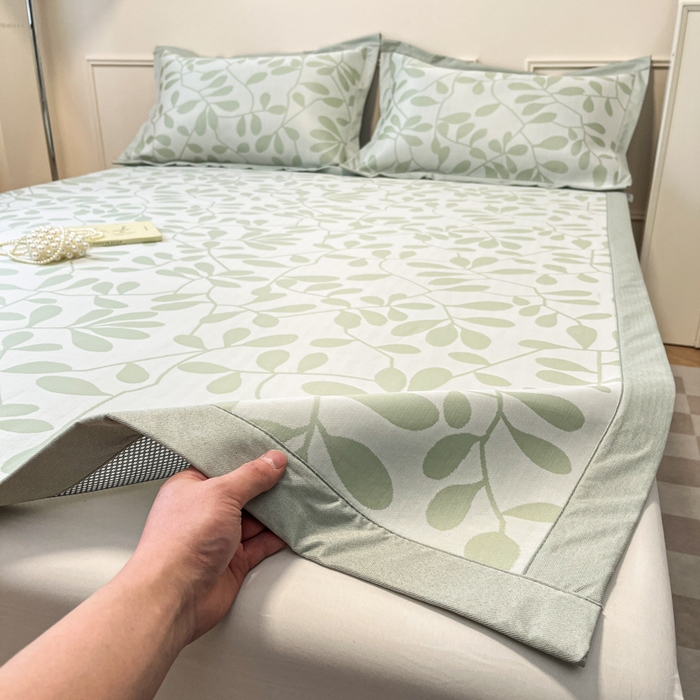 91家纺网 家纺一手货源 找家纺 （总）宜代光年 2025新款冷凝丝可水洗提花凉感席