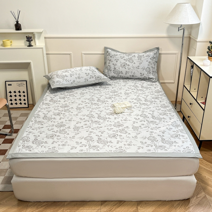 91家纺网 家纺一手货源 找家纺 （总）宜代光年 2025新款冷凝丝可水洗提花凉感席