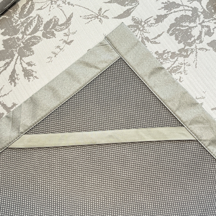 91家纺网 家纺一手货源 找家纺 宜代光年 2025新款冷凝丝可水洗提花凉感席 凉感繁花-灰