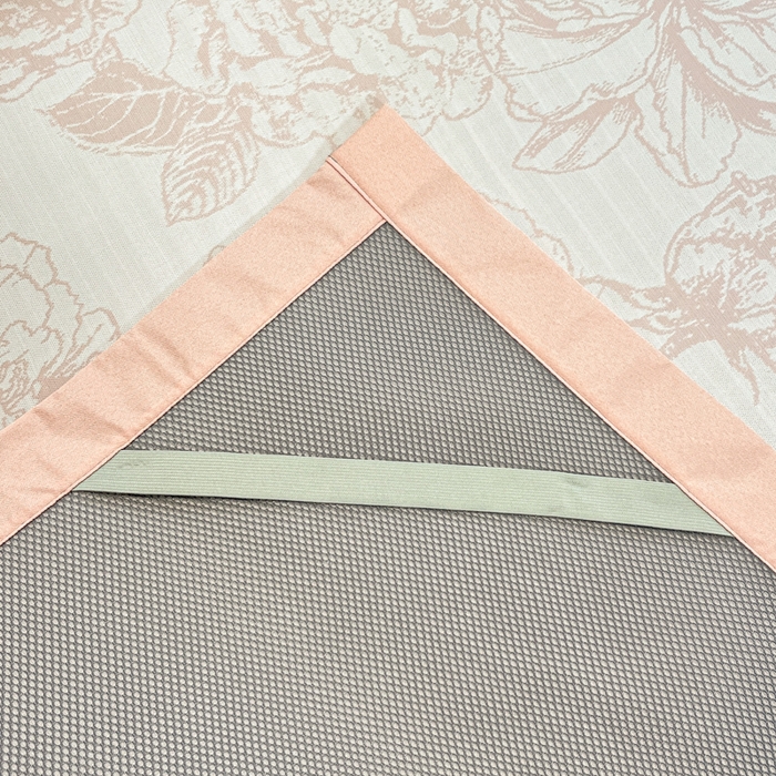 91家纺网 家纺一手货源 找家纺 宜代光年 2025新款冷凝丝可水洗提花凉感席 凉感牡丹-粉