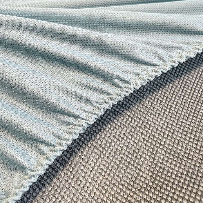 91家纺网 家纺一手货源 找家纺 宜代光年 2025新款冷凝丝可水洗提花凉感席 床笠-凉感繁花-蓝