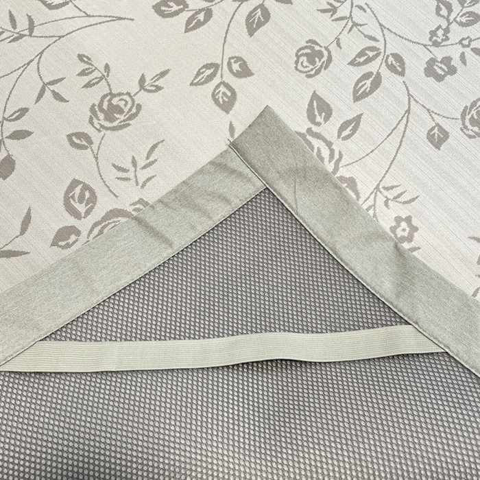 91家纺网 家纺一手货源 找家纺 宜代光年 2025新款冷凝丝可水洗提花凉感席 凉感陌上花开-灰