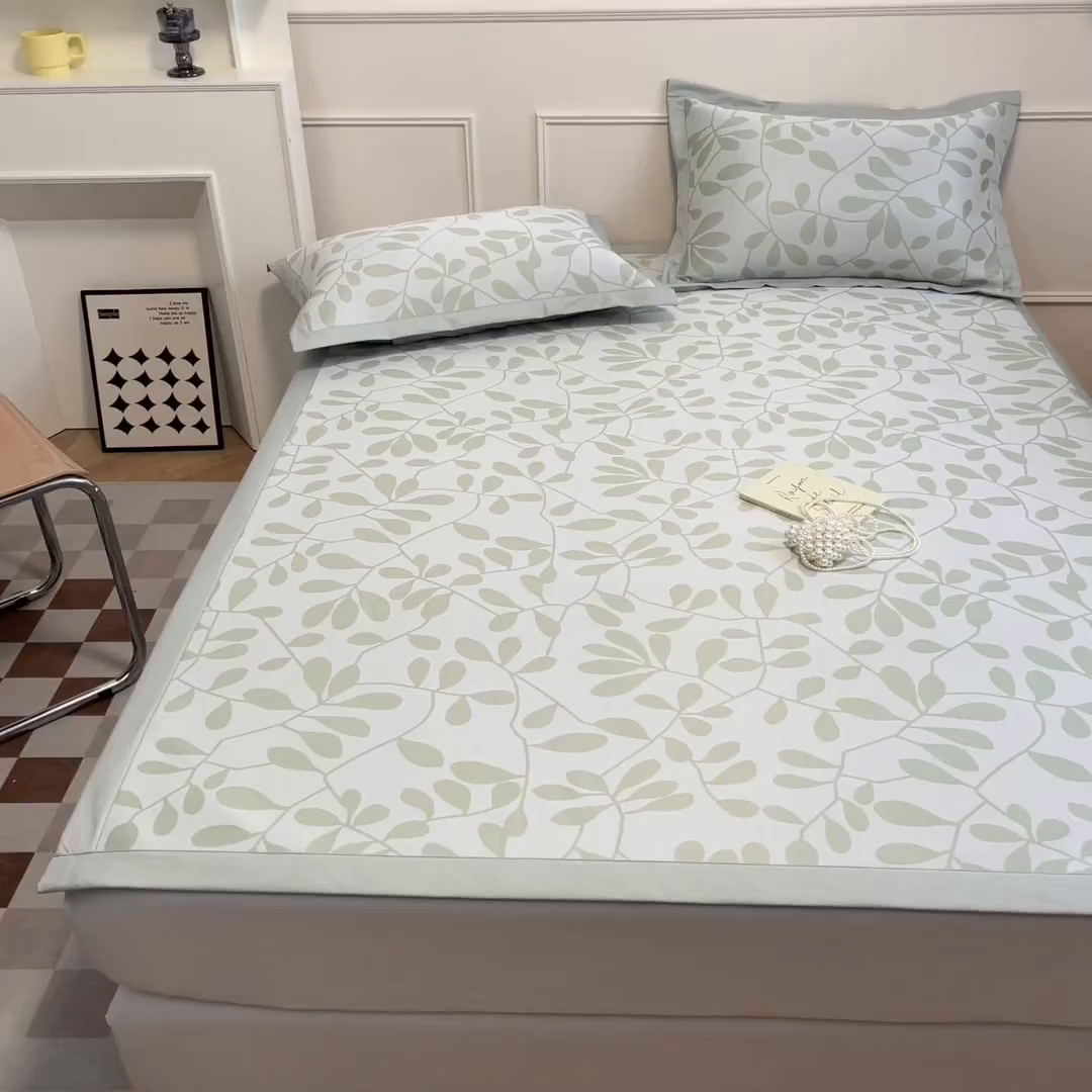 91家纺网 家纺一手货源 找家纺 （总）宜代光年 2025新款冷凝丝可水洗提花凉感席