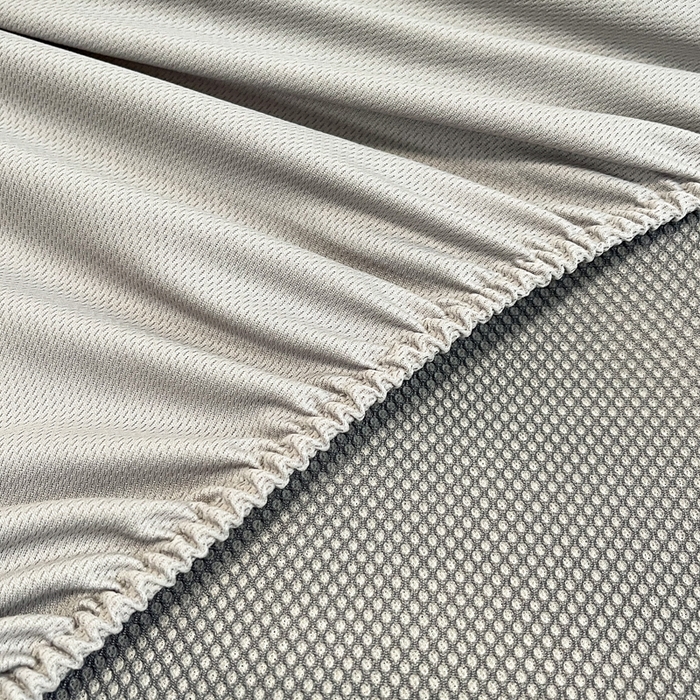 91家纺网 家纺一手货源 找家纺 宜代光年 2025新款冷凝丝可水洗提花凉感席 床笠-凉感陌上花开-灰