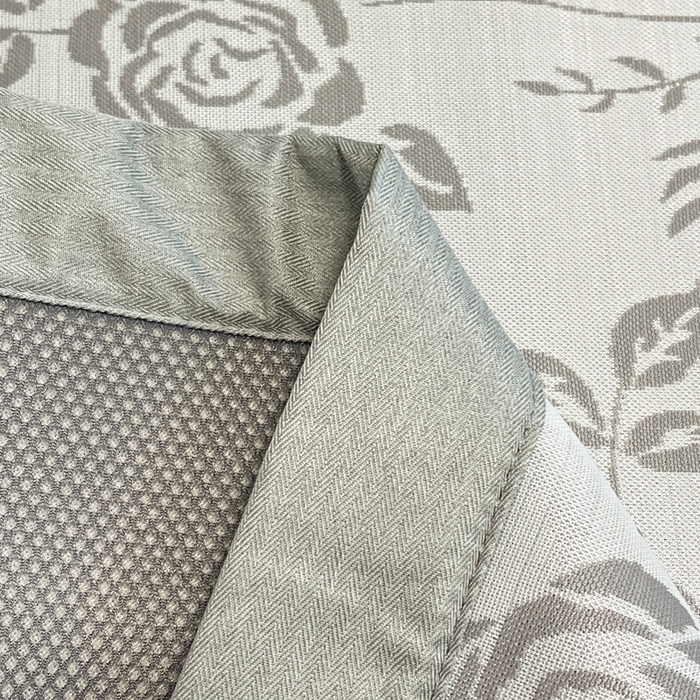 91家纺网 家纺一手货源 找家纺 宜代光年 2025新款冷凝丝可水洗提花凉感席 凉感陌上花开-灰