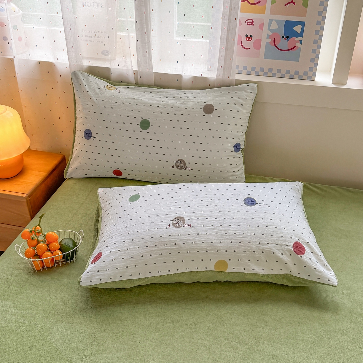 91家纺网 家纺一手货源 找家纺 十一家居 2025年新款A类云斜棉+牛奶绒春秋冬正反两用四件套—星漾系列 星漾-趣点萌宠