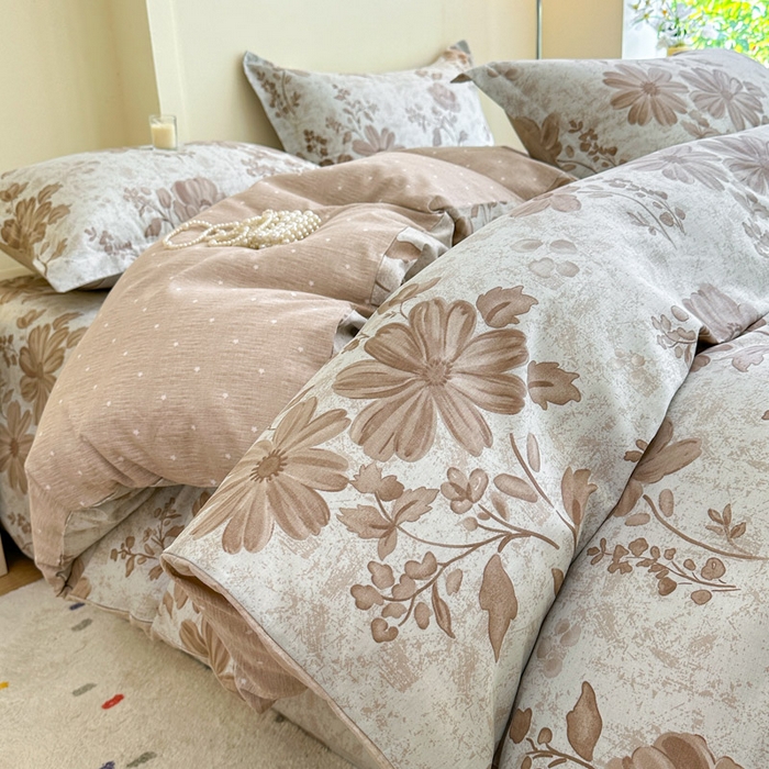 91家纺网 家纺一手货源 找家纺 绵庭家纺 2025新款秋季全棉印花单品被套 塞纳风情