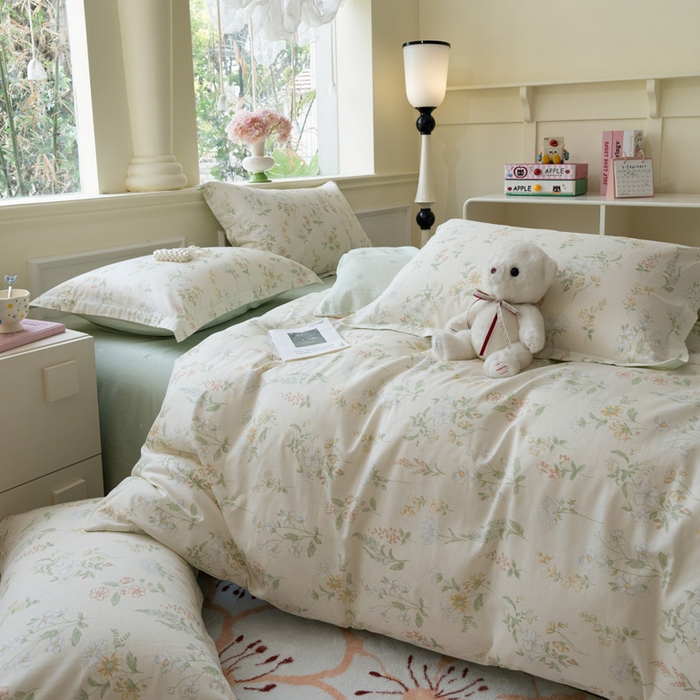 91家纺网 家纺一手货源 找家纺 绵庭家纺 2025新款秋季全棉印花单品被套 暖樱之舞