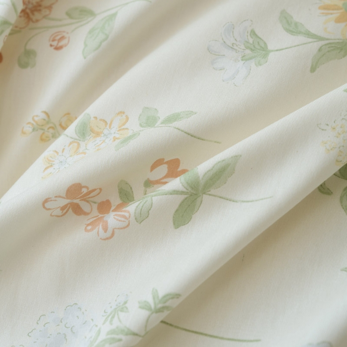 91家纺网 家纺一手货源 找家纺 绵庭家纺 2025新款秋季全棉印花单品被套 暖樱之舞