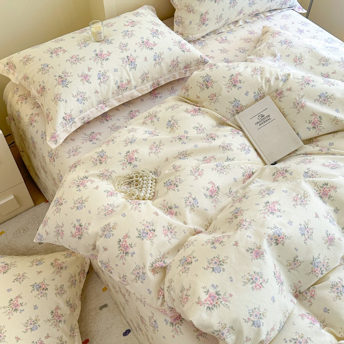 91家纺网 家纺一手货源 找家纺 绵庭家纺 2025新款秋季全棉印花单品被套 欧风花影 米