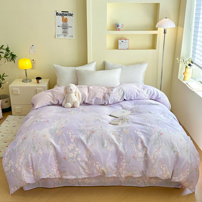 91家纺网 家纺一手货源 找家纺 绵庭家纺 2025新款秋季全棉印花单品被套 普罗旺斯