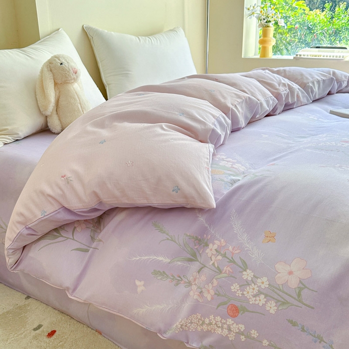 91家纺网 家纺一手货源 找家纺 绵庭家纺 2025新款秋季全棉印花单品被套 普罗旺斯