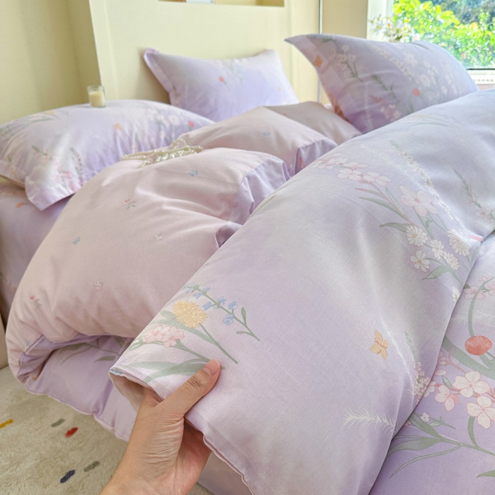 91家纺网 家纺一手货源 找家纺 绵庭家纺 2025新款秋季全棉印花单品被套 普罗旺斯