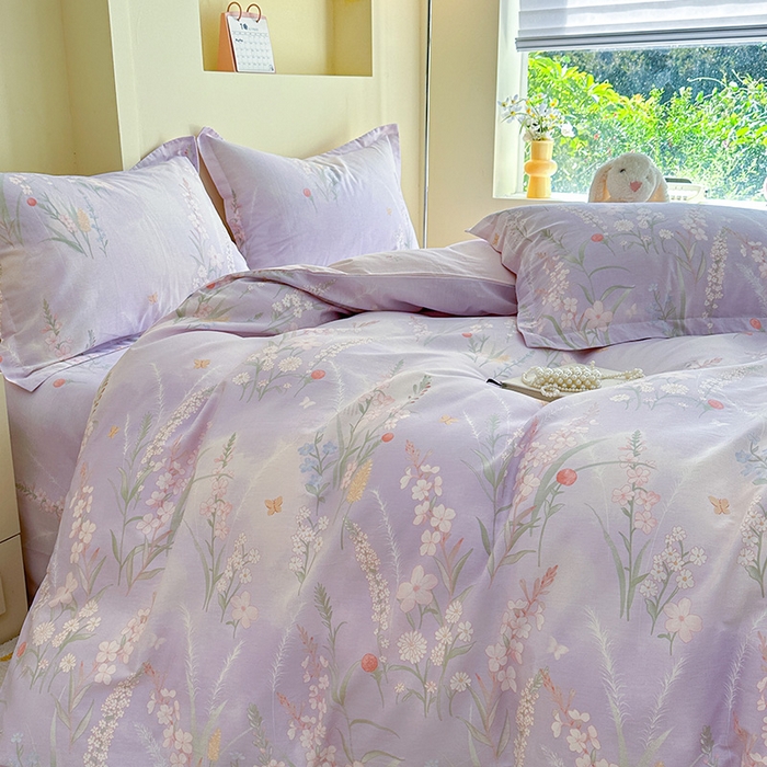 91家纺网 家纺一手货源 找家纺 绵庭家纺 2025新款秋季全棉印花单品被套 普罗旺斯