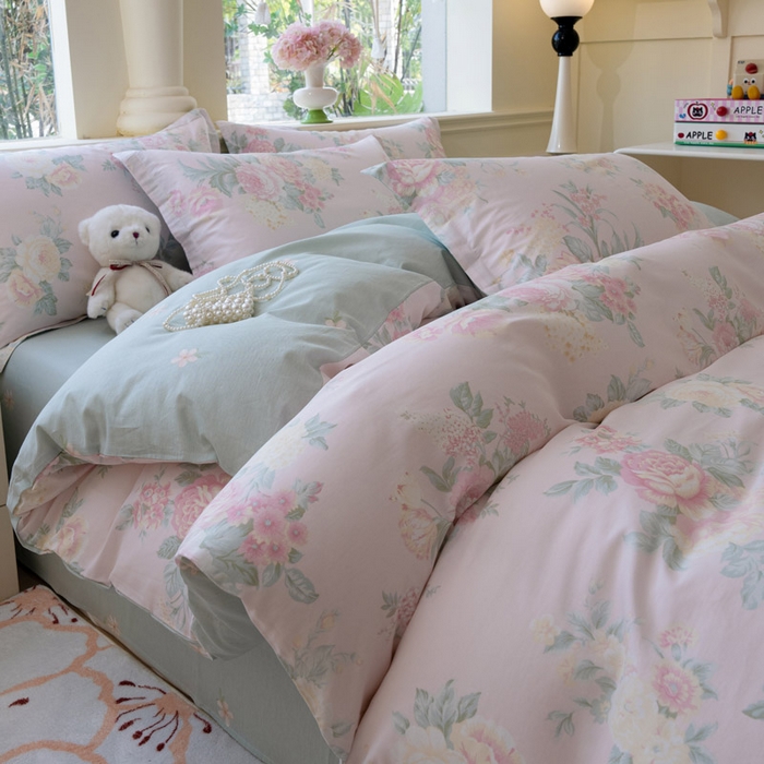 绵庭家纺 2025新款秋季全棉印花单品被套 若影花梦