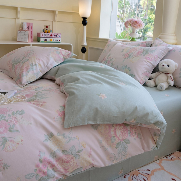 91家纺网 家纺一手货源 找家纺 绵庭家纺 2025新款秋季全棉印花单品被套 若影花梦