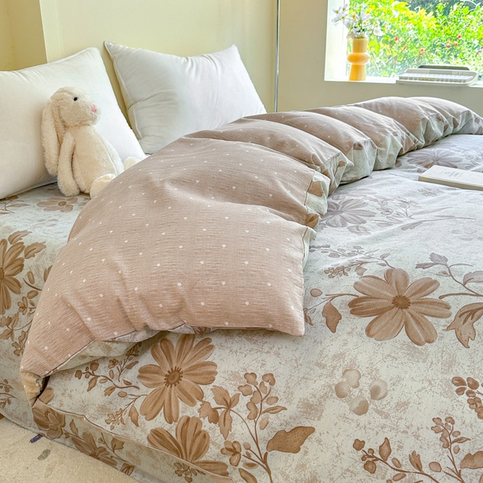 91家纺网 家纺一手货源 找家纺 绵庭家纺 2025新款秋季全棉印花单品被套 塞纳风情