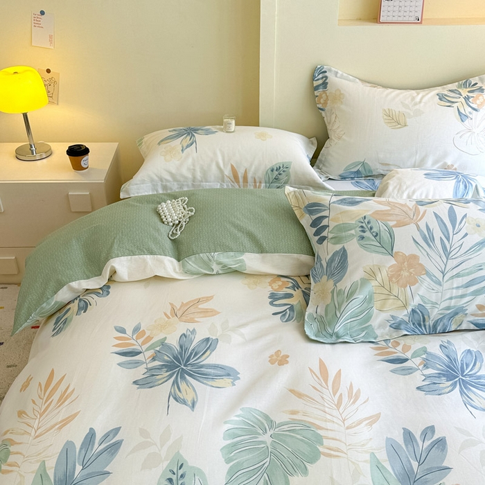 91家纺网 家纺一手货源 找家纺 绵庭家纺 2025新款秋季全棉印花单品被套 珊瑚芦苇