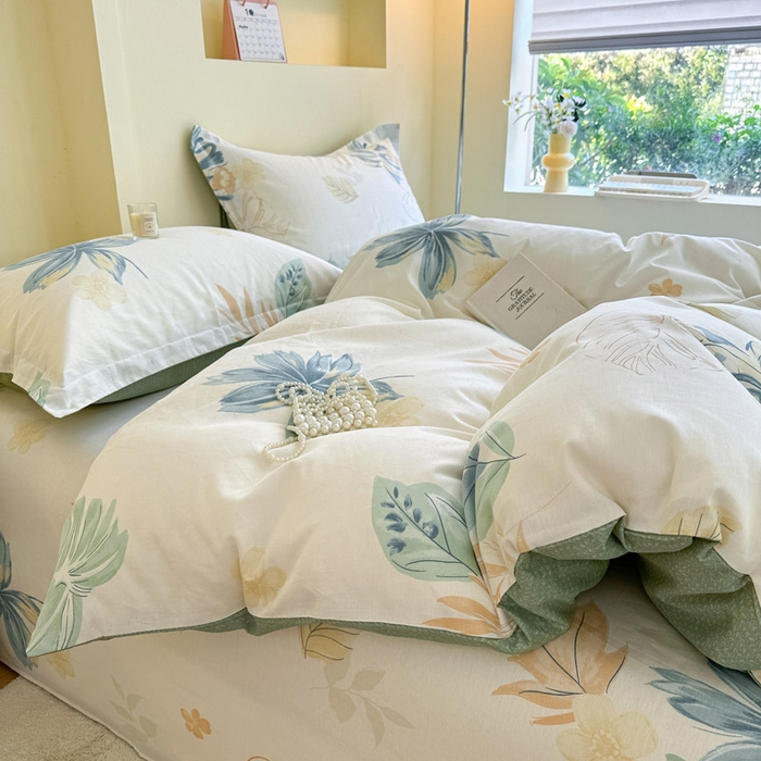 91家纺网 家纺一手货源 找家纺 绵庭家纺 2025新款秋季全棉印花单品被套 珊瑚芦苇