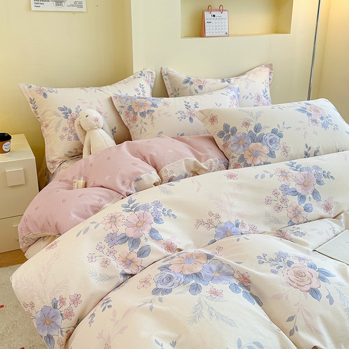 91家纺网 家纺一手货源 找家纺 绵庭家纺 2025新款秋季全棉印花单品被套 水墨江南