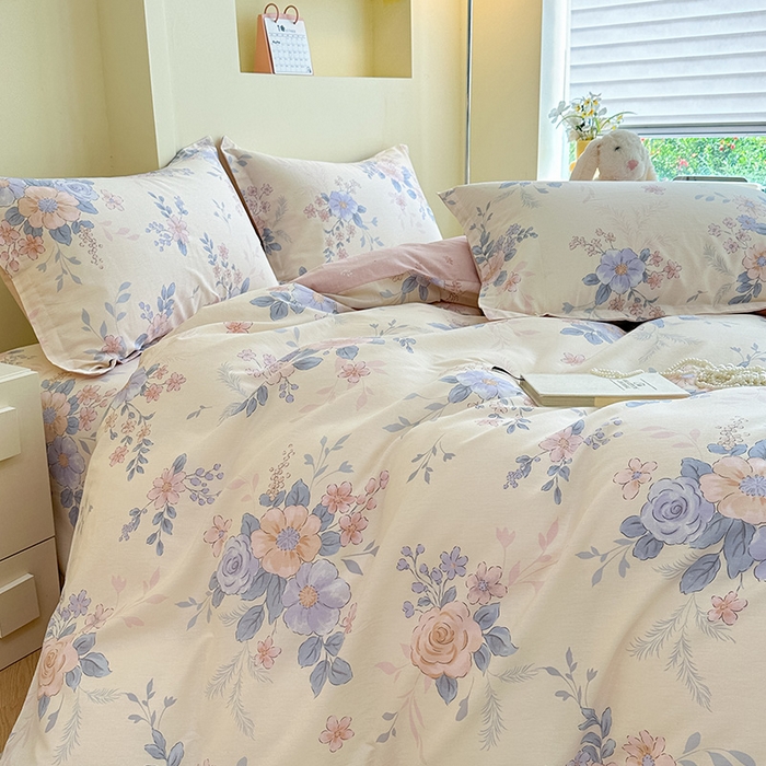 91家纺网 家纺一手货源 找家纺 绵庭家纺 2025新款秋季全棉印花单品被套 水墨江南