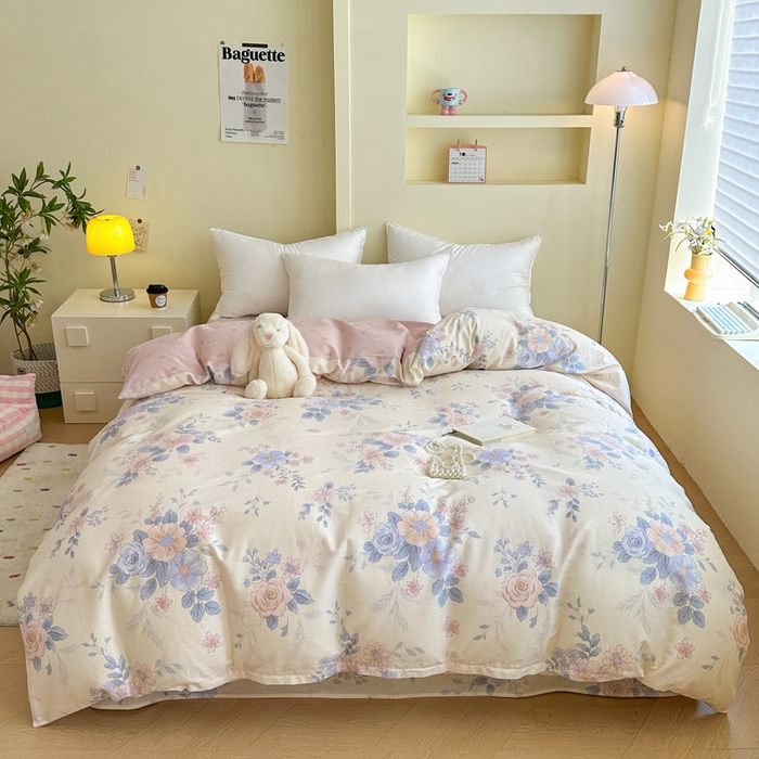 91家纺网 家纺一手货源 找家纺 绵庭家纺 2025新款秋季全棉印花单品被套 水墨江南