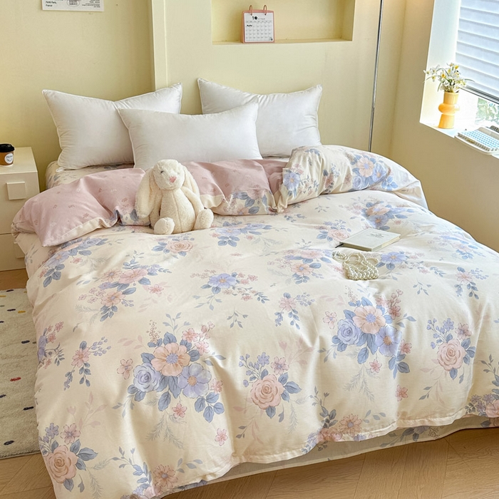 91家纺网 家纺一手货源 找家纺 绵庭家纺 2025新款秋季全棉印花单品被套 水墨江南