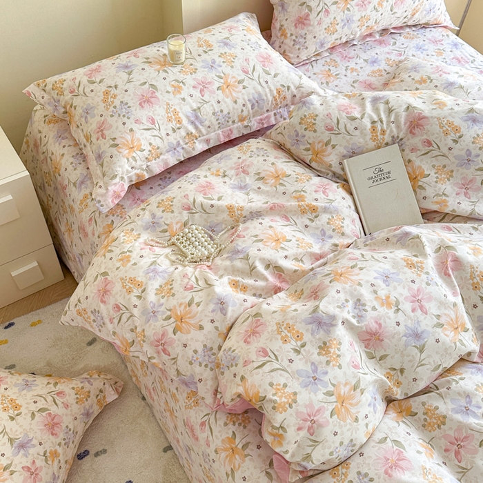 91家纺网 家纺一手货源 找家纺 绵庭家纺 2025新款秋季全棉印花单品被套 苏颜粉