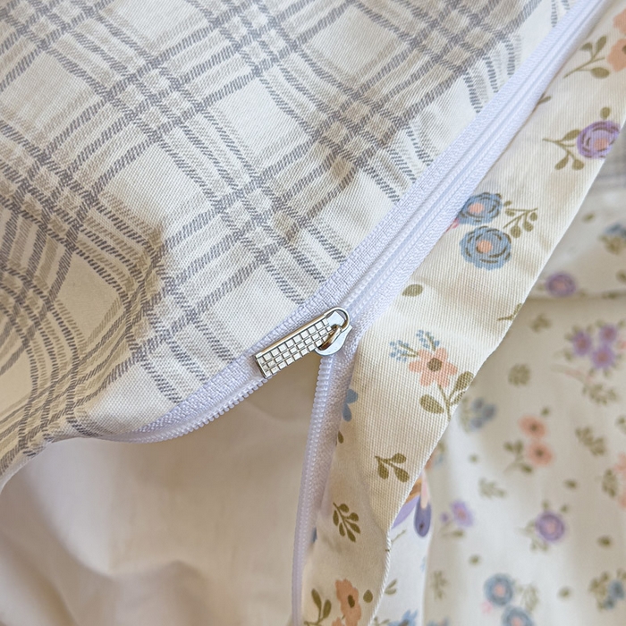 91家纺网 家纺一手货源 找家纺 绵庭家纺 2025新款秋季全棉印花单品被套 碎花兔熊