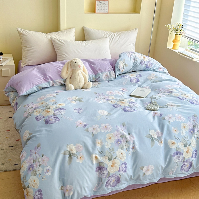 91家纺网 家纺一手货源 找家纺 绵庭家纺 2025新款秋季全棉印花单品被套 汀兰影