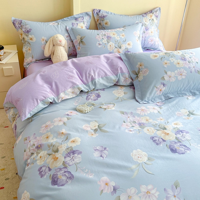 91家纺网 家纺一手货源 找家纺 绵庭家纺 2025新款秋季全棉印花单品被套 汀兰影