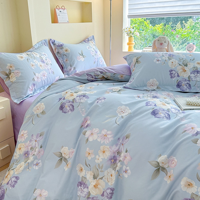 91家纺网 家纺一手货源 找家纺 绵庭家纺 2025新款秋季全棉印花单品被套 汀兰影