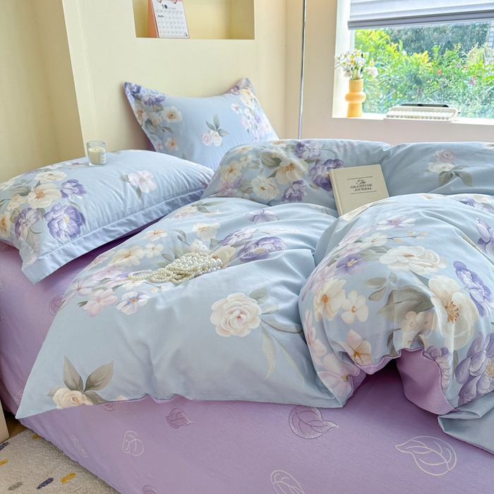 91家纺网 家纺一手货源 找家纺 绵庭家纺 2025新款秋季全棉印花单品被套 汀兰影