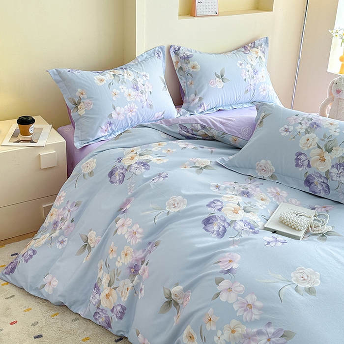 91家纺网 家纺一手货源 找家纺 绵庭家纺 2025新款秋季全棉印花单品被套 汀兰影