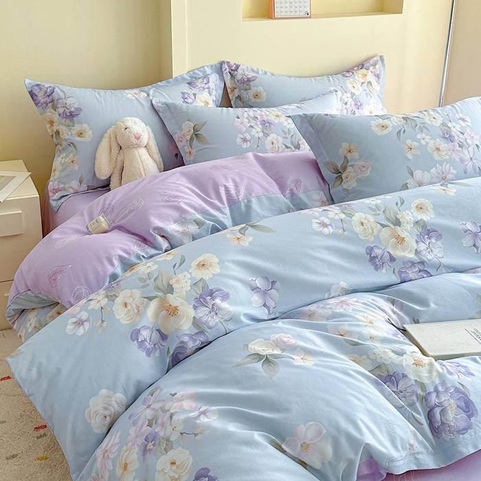 91家纺网 家纺一手货源 找家纺 绵庭家纺 2025新款秋季全棉印花单品被套 汀兰影