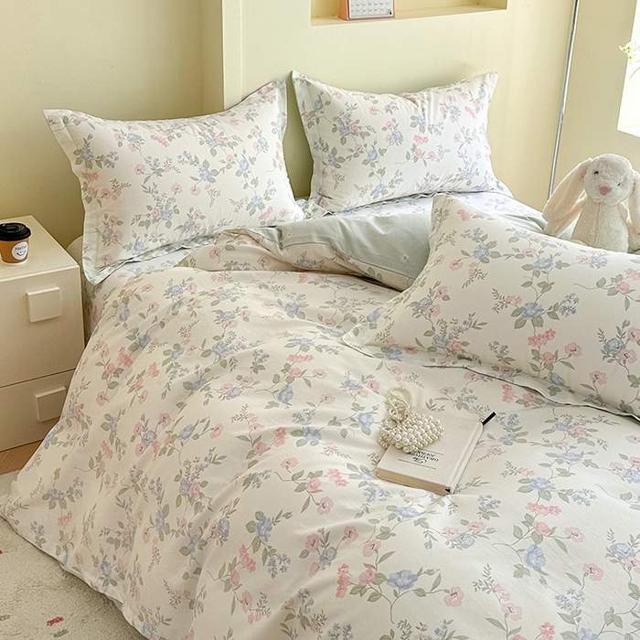 91家纺网 家纺一手货源 找家纺 绵庭家纺 2025新款秋季全棉印花单品被套 希薇