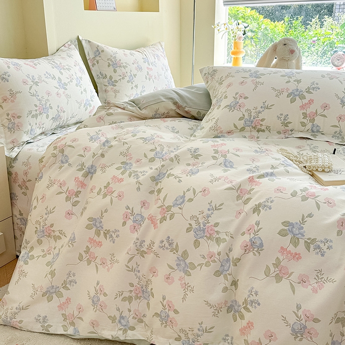 91家纺网 家纺一手货源 找家纺 绵庭家纺 2025新款秋季全棉印花单品被套 希薇